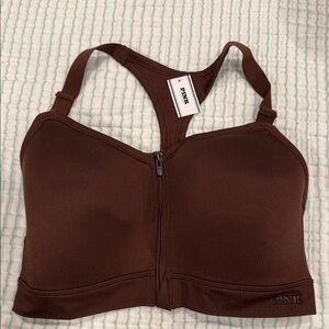 Victorias Secret Pink High Impact Front Zip Sports Bra
